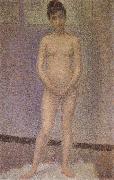 Georges Seurat A standing position of the Obverse oil